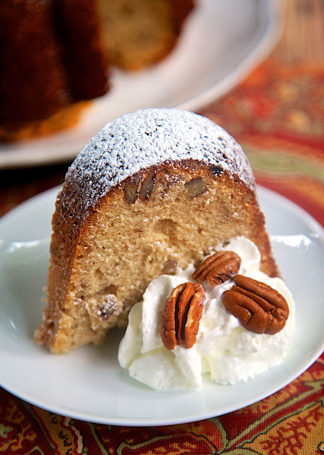 Cold Oven Brown Sugar Pound Cake Recipe - amazing pound cake packed full of brown sugar and pecans! This cake is placed in a cold oven and baked while it preheats. No waiting on the oven to preheat! Tastes SO good! 