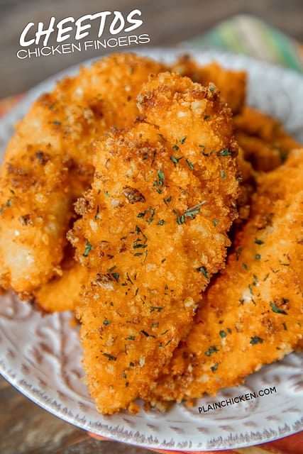 baked chicken tenders on a plate