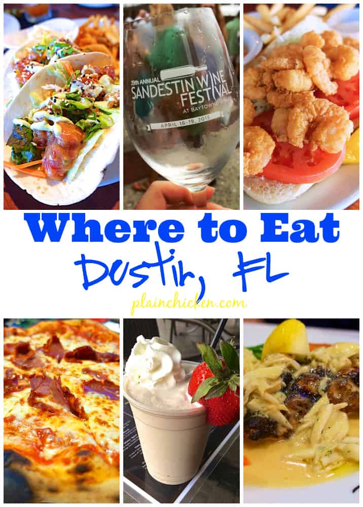 Great places to eat on vacation in Destin, FL - Mitchell's Fish Market, Ocean Club, Fat Clemens's, The Back Porch, The Donut Hole
