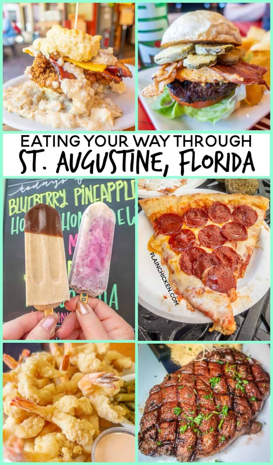 Where to Eat in St. Augustine, Florida - we found several hidden gems in St. Augustine that you MUST try on your next trip. Pizza, Burgers, Sandwiches, martinis, fried seafood and CRAZY milkshakes! Something for everyone!! #staugustine #florida #staugustinerestaurants