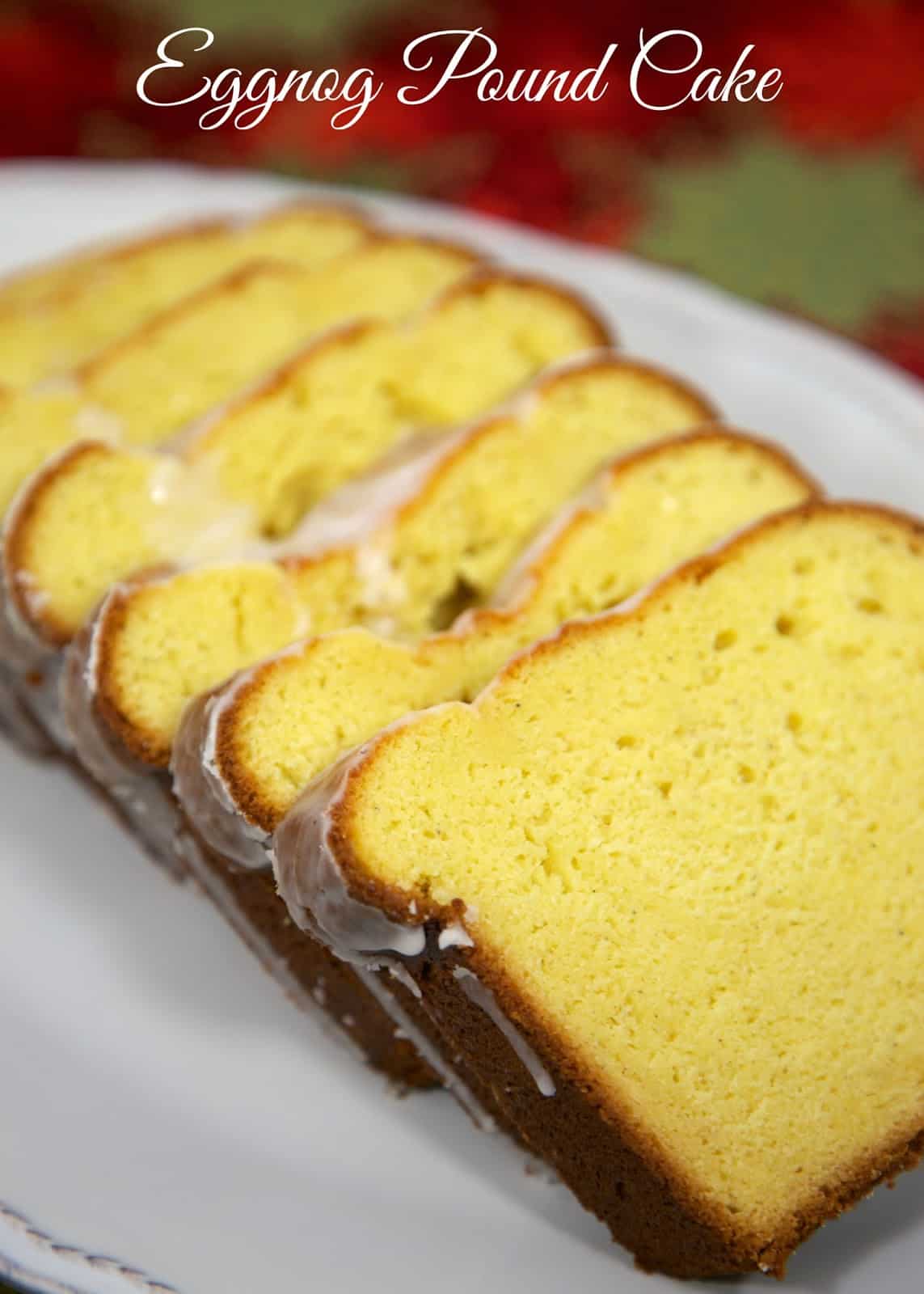 Eggnog Pound Cake - even eggnog haters will love this cake! Can make ahead of time and freeze unglazed for later. Served this at a Christmas party and everyone RAVED about it! Even eggnog haters!! Makes a great homemade holiday gift. We love this eggnog pound cake recipe!