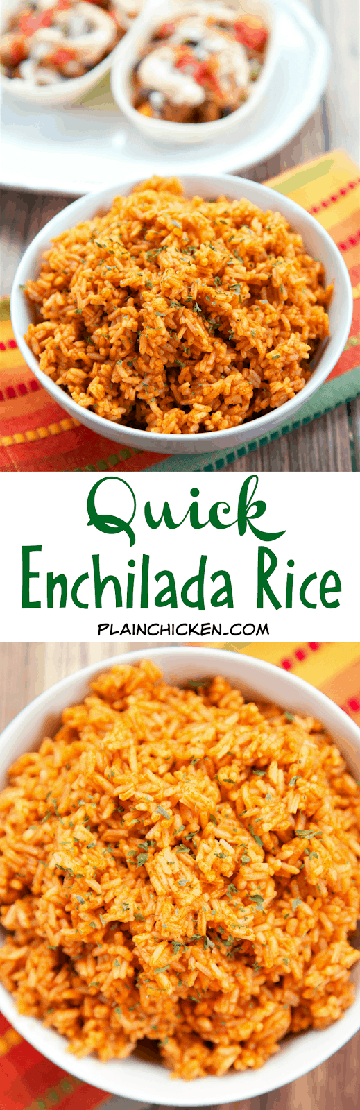 Quick Enchilada Rice - only 2 ingredients! Ready in 5 minutes! Tastes just like the Mexican restaurant. We make this all the time!