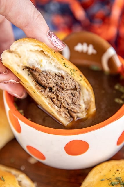 dipping sandwich in au jus