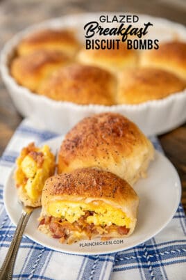 stuffed biscuits on a plate