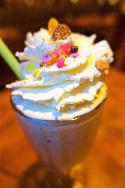 Fat Boy Shake - UV Candy Bar Vodka, Reese's, Pretzels, Sprinkles, Cap’n Crunch, Ore Cookies, Butterfinger - from Holstein's in Las Vegas. It is huge! Get one to share!!