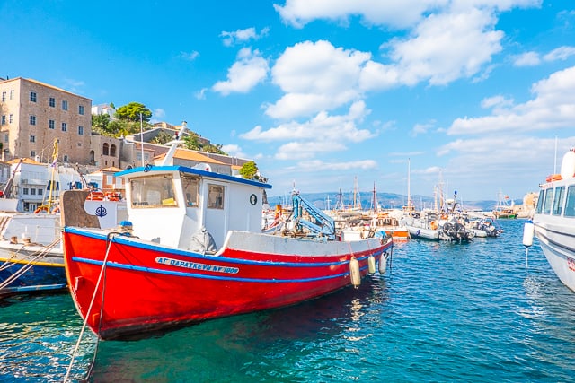 Port of Hydra Greece