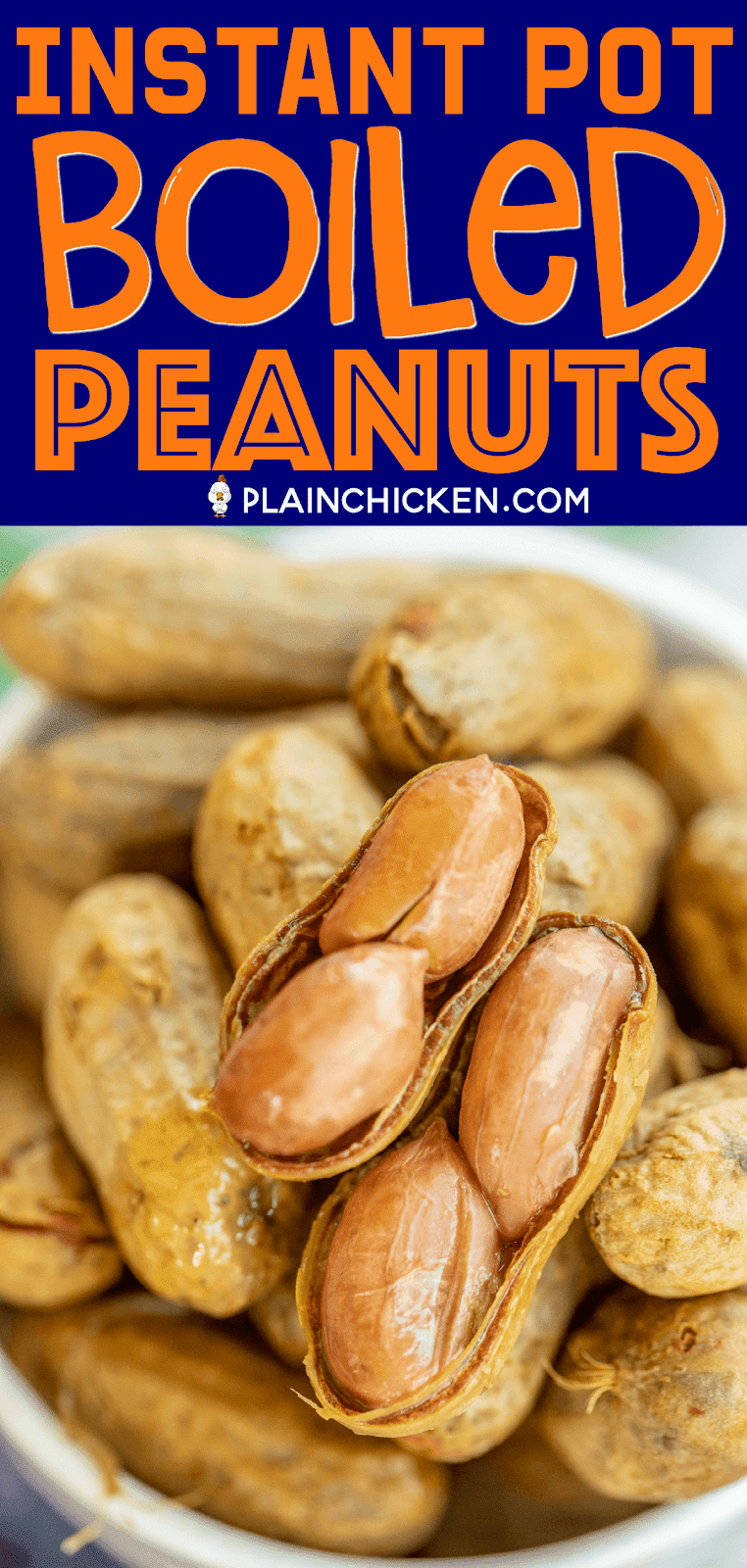 Instant Pot Boiled Peanuts - ready to eat in under an hour!! We love these boiled peanuts for tailgating. SO easy to make! Season with cajun seasoning, old bay or salt. Store leftovers in the refrigerator for up to 10 days. #instantpot #tailgating #peanuts #boiledpeanuts