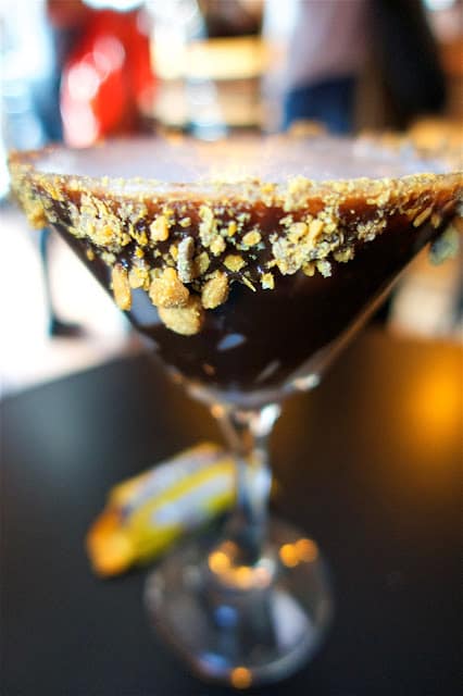 Butterfinger Martini at Jen's and Friends Bar in Savannah Georgia - they have over 300 flavors to choose from!