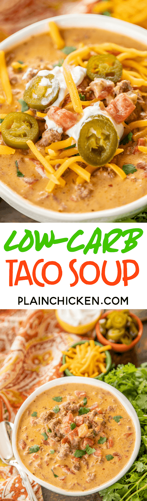 Low-Carb Taco Soup - Plain Chicken