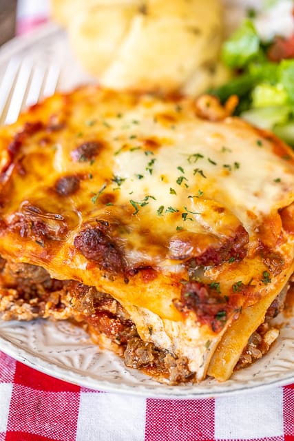 lasagna on a plate