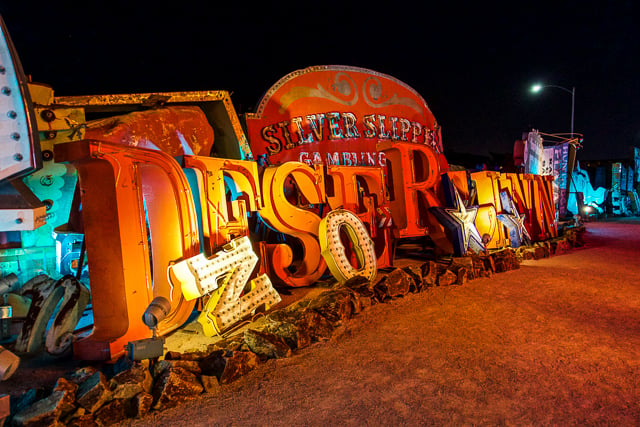 The Neon Museum Boneyard - Las Vegas, NV - a must see on your next Vegas trip. Located at the North end of Las Vegas Boulevard. The night tour is fantastic!! Book early! The tours sell out quickly!