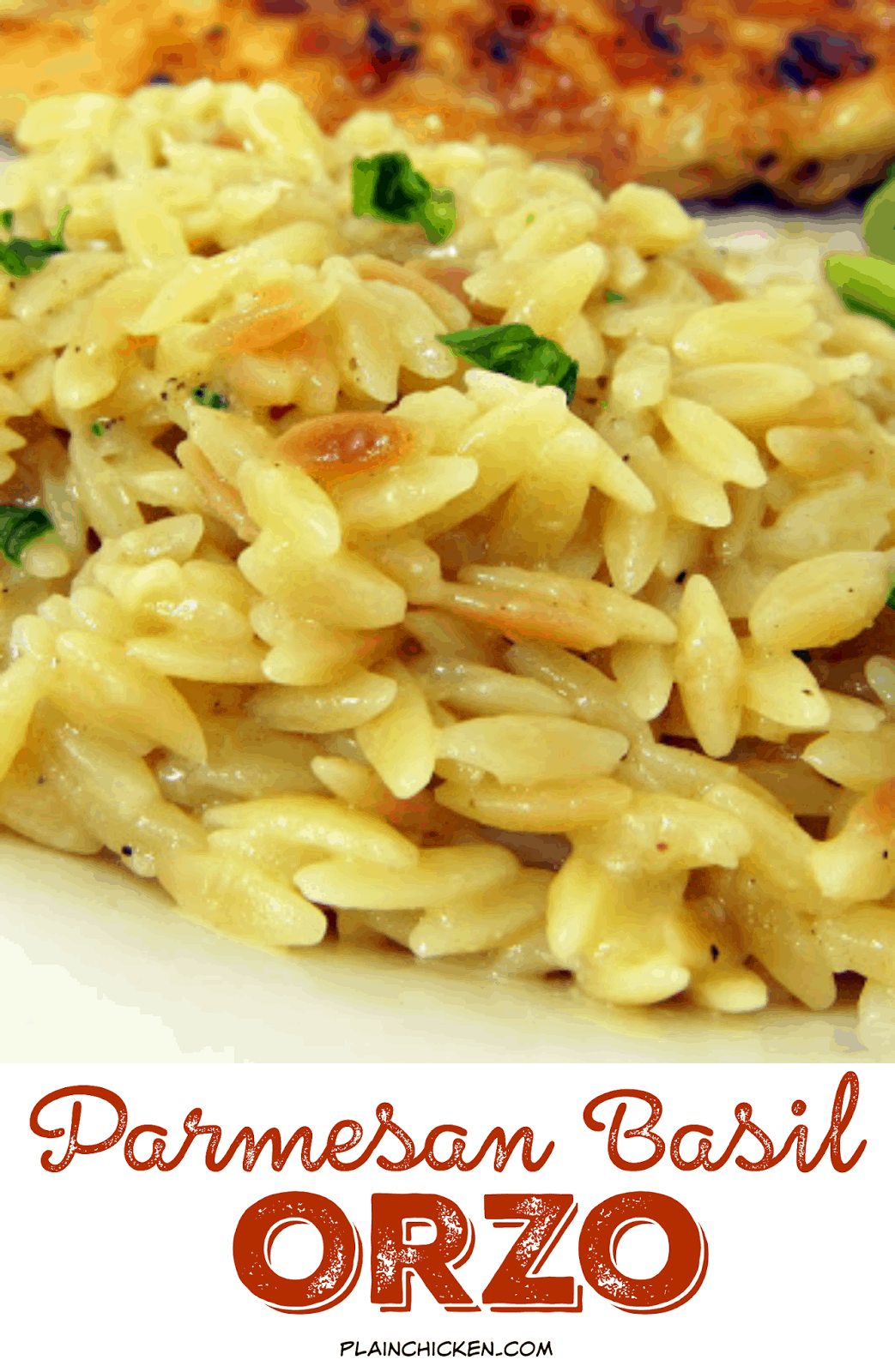 Parmesan Basil Orzo - toss the box and make this delicious side dish! orzo, chicken broth and parmesan cheese - ready in 20 minutes.