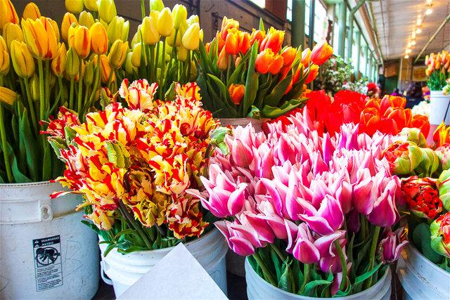 Beautiful flowers at Pike Place Market - Seattle, WA - if I lived here I would buy a bouquet every day!