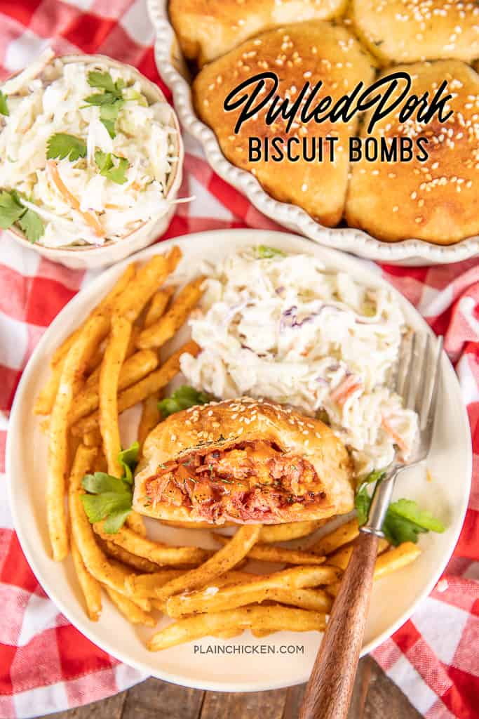 pulled pork biscuit bombs