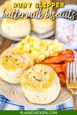 breakfast plate with buttermilk biscuits