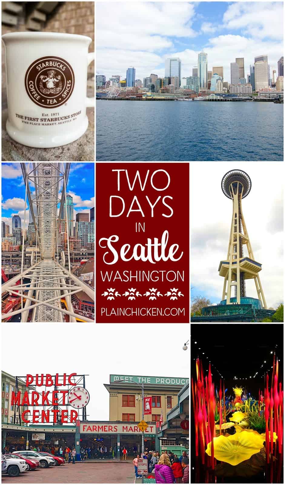 2 Days in Seattle - what to do, where to eat and where to get the BEST views of the city! Pike Place Market eats, Queen Anne Hill, Space Needle, Chihuly, EMP Museum, Houseboats, Kurt Cobain's house and THE BEST steak you'll ever eat! Seattle is one of my favorite towns!