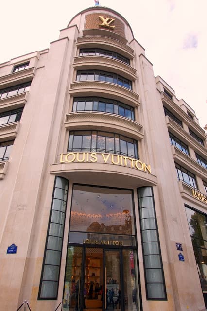 Flagship Louis Vuitton store on the Champs-Élysées in Paris, France