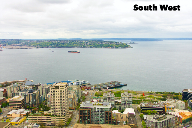 South Western View from the Space Needle in Seattle, WA