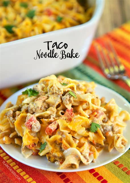 plate of taco pasta