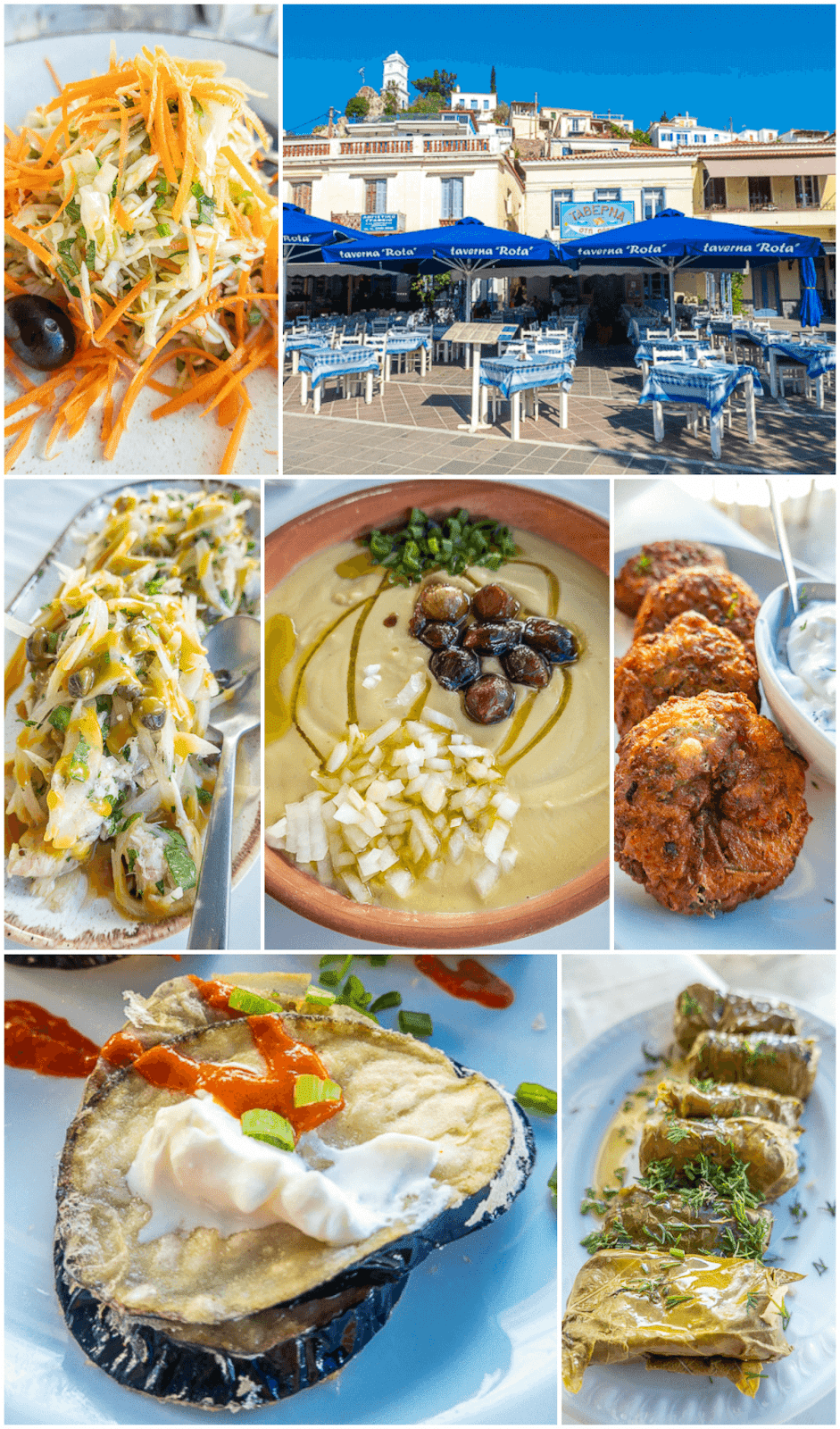 Lunch at Taverna Rota in Poros Greece