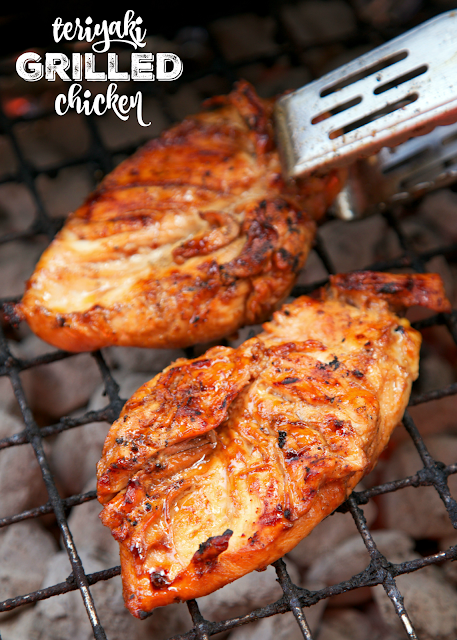 Teriyaki Grilled Chicken - no more bottled teriyaki sauce! This marinade is so easy and super delicious! Soy sauce, water, sugar, worcestershire, vinegar, oil, onion and garlic. Can use on pork or steak too. Everyone loved this - even our picky eaters! I keep a jar of the marinade in the fridge for a quick and easy kid friendly weeknight meal! 