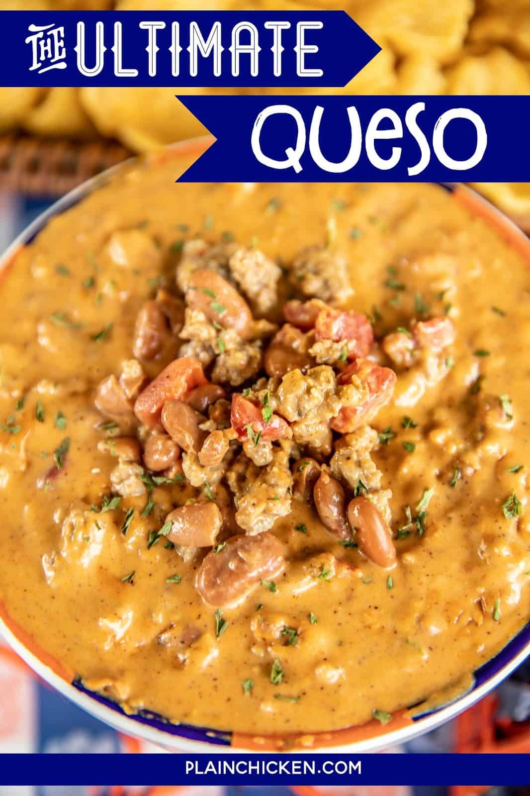queso cheese dip in bowl