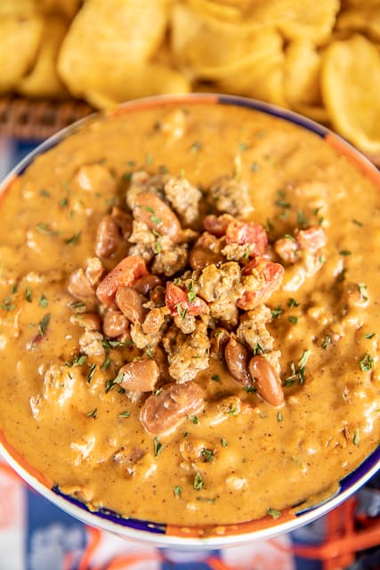 queso cheese dip in a bowl