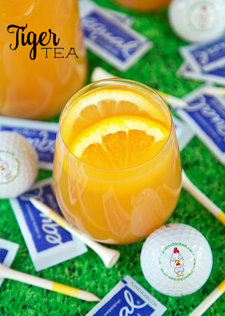 Tiger Tea - tea, lemonade, orange juice sweetened with Equal®. SO refreshing and delicious. It is the perfect summer drink! It makes a ton - great for parties! Everyone loves this kicked up sweet tea! #EmbraceYourTaste