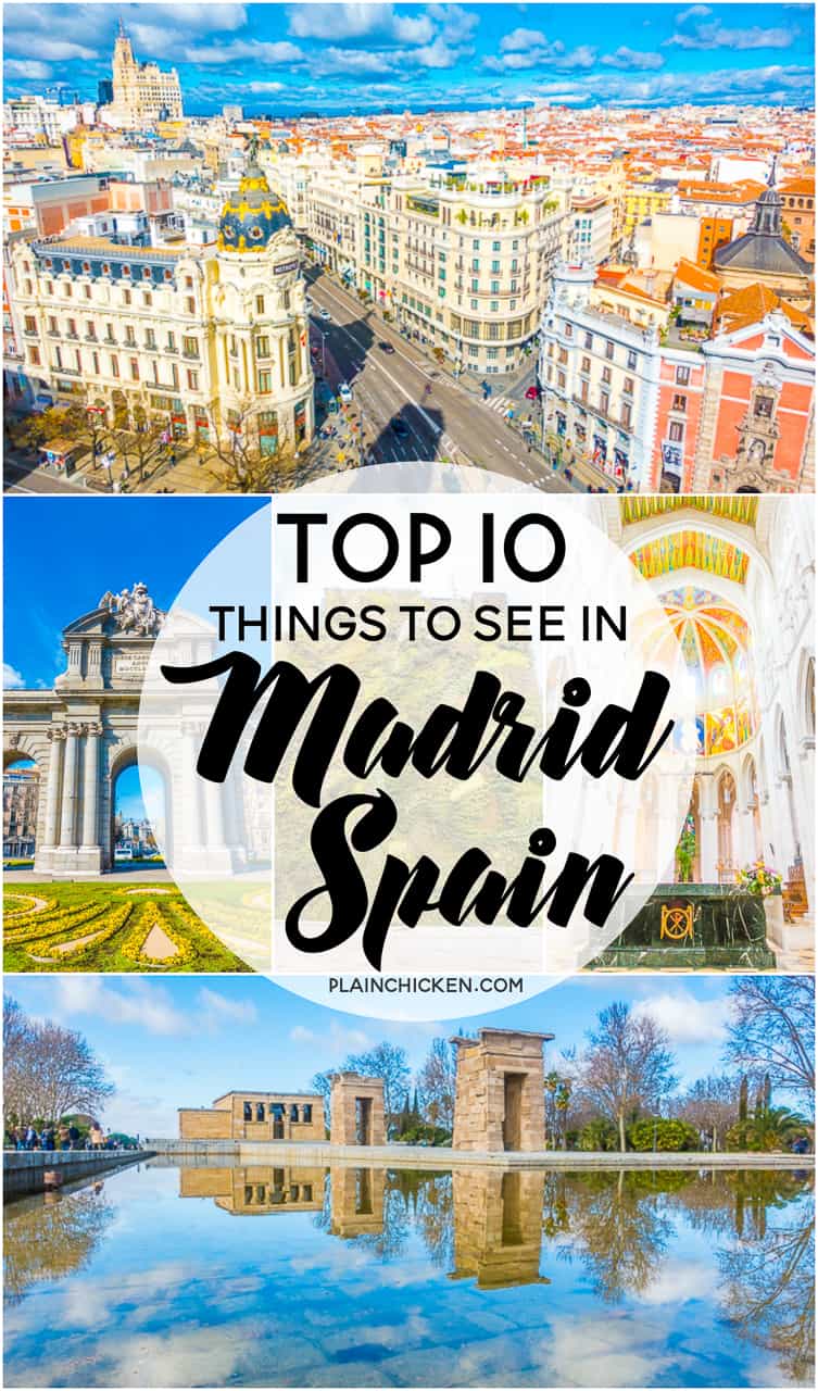 Top 10 Things to See in Madrid Spain - fantastic list of places to go when you are in Madrid! 