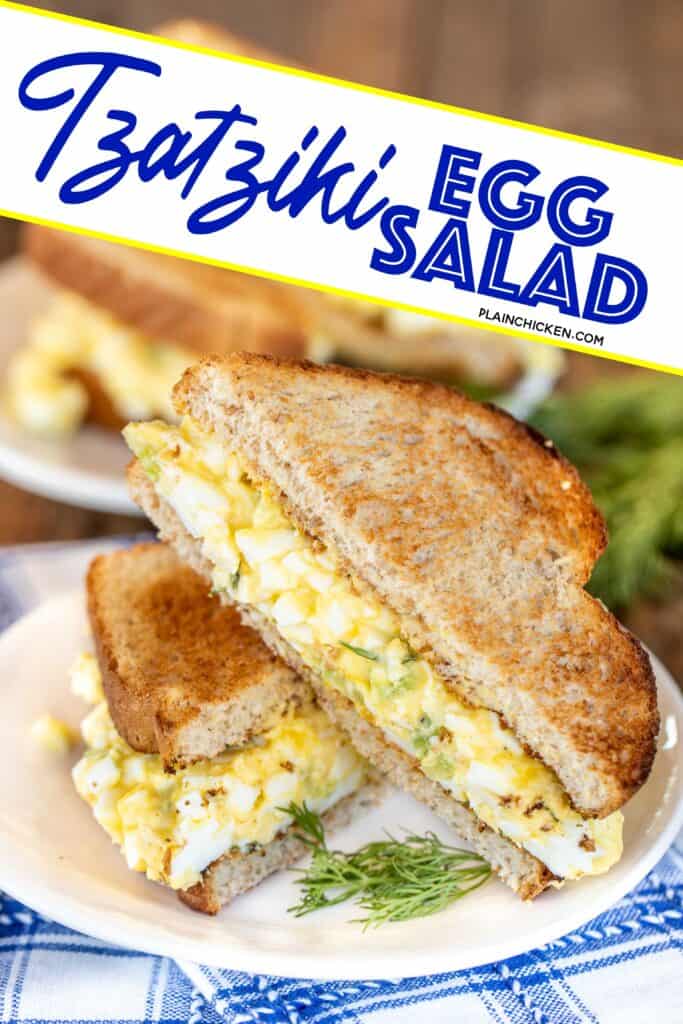 Tzatziki Egg Salad Sandwich