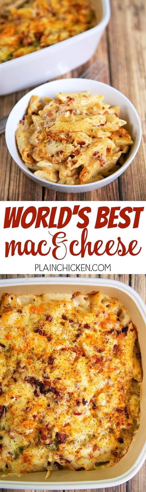 World's Best Mac and Cheese - so creamy, cheese and delicious! Just like the original at Beecher's in Seattle! Pasta tossed in a quick homemade cheese sauce with Jarlsberg and Jack cheese. We added pancetta - crazy good! Everyone cleaned their plate!