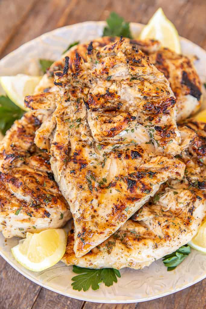 grilled greek chicken on a plate