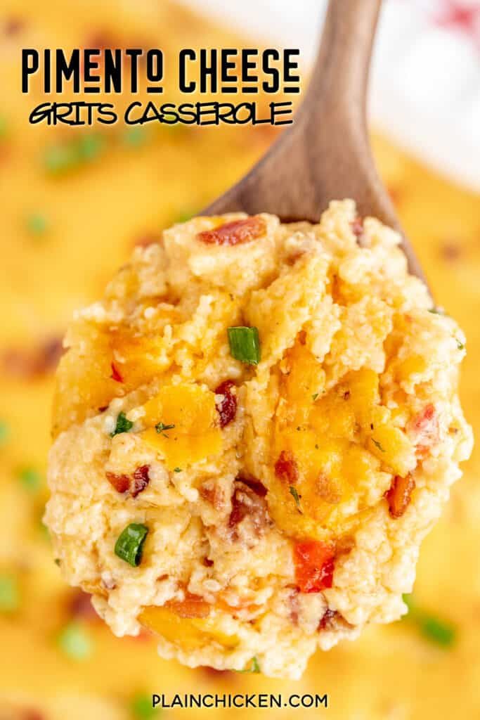 spoonful of pimento cheese grits