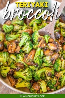Brokoli ve mantarlı tava