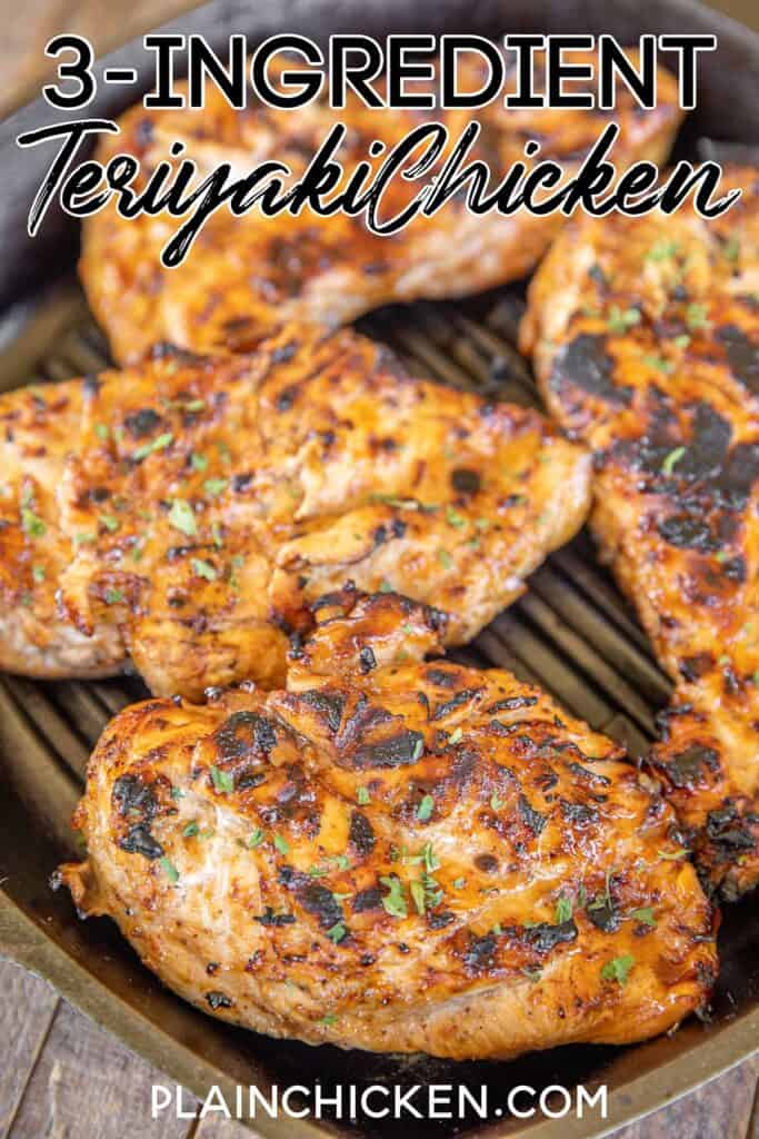 grilled chicken in a grill pan