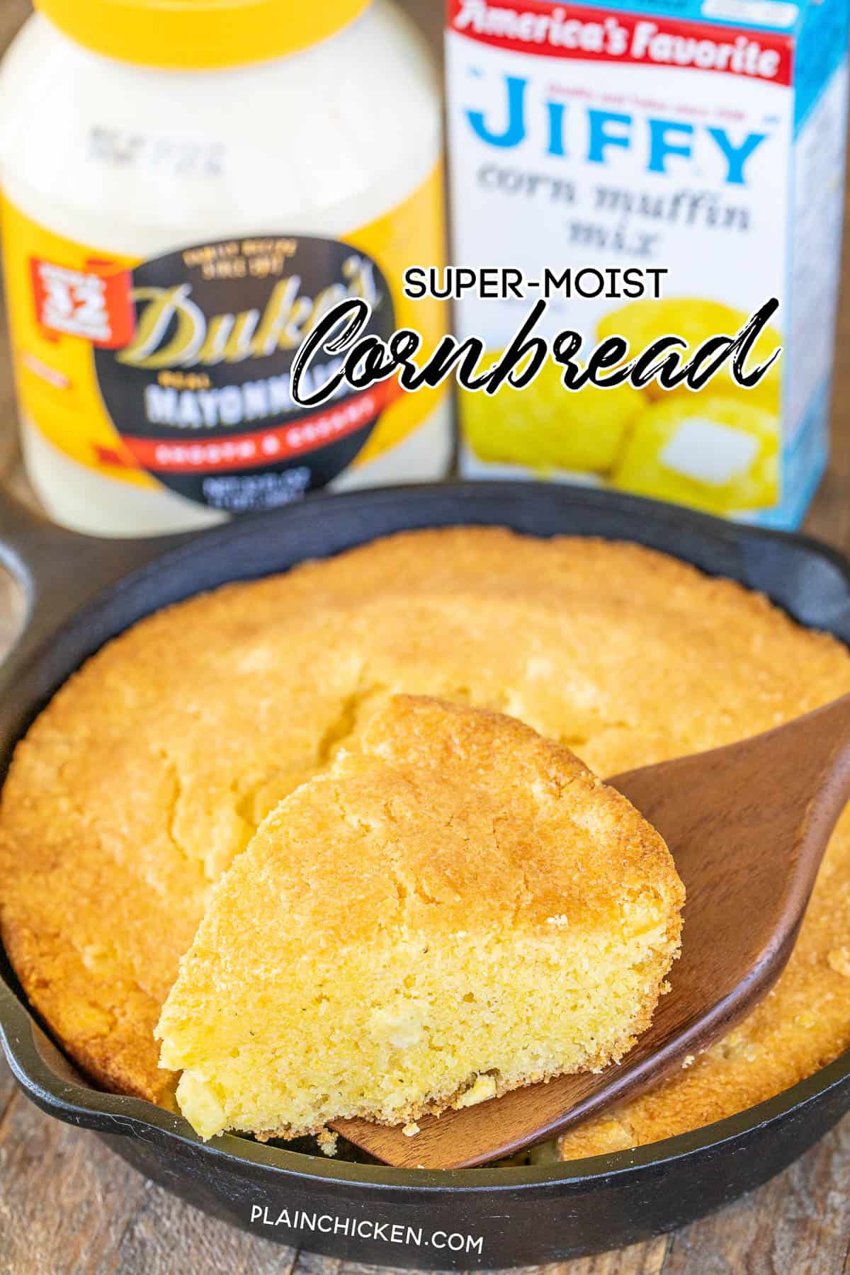 Super Moist Jiffy Mix Cornbread (Made with - Plain Chicken