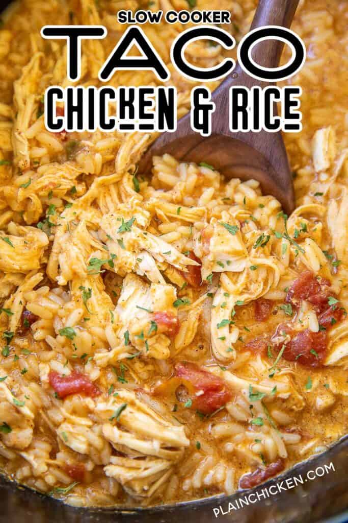 chicken & rice in the crockpot