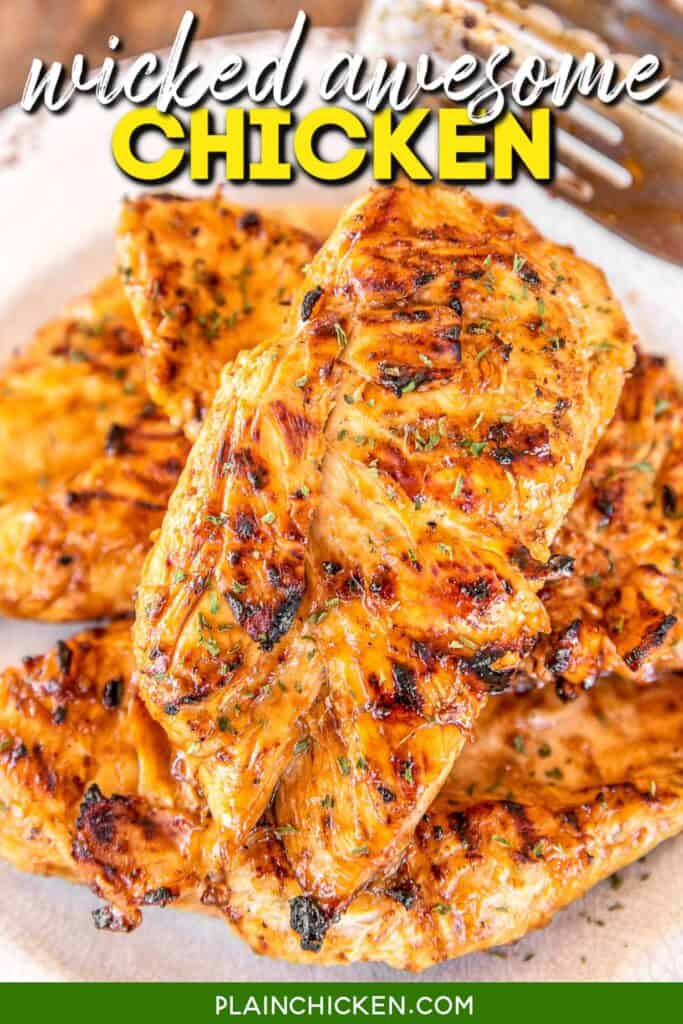 plate of grilled chicken