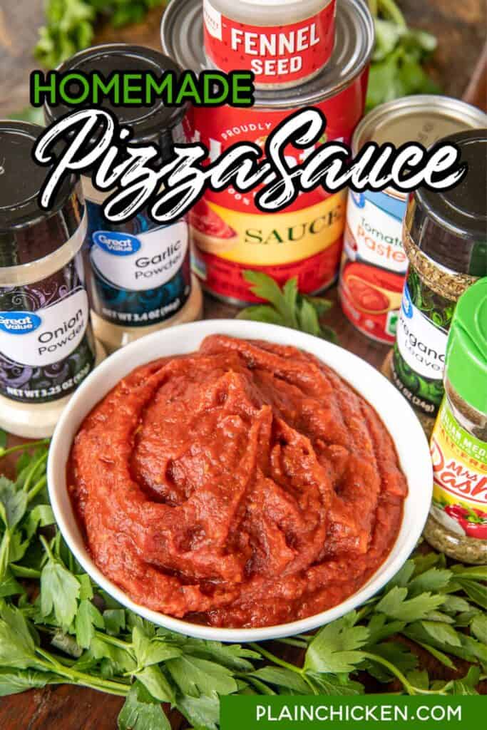 bowl of pizza sauce