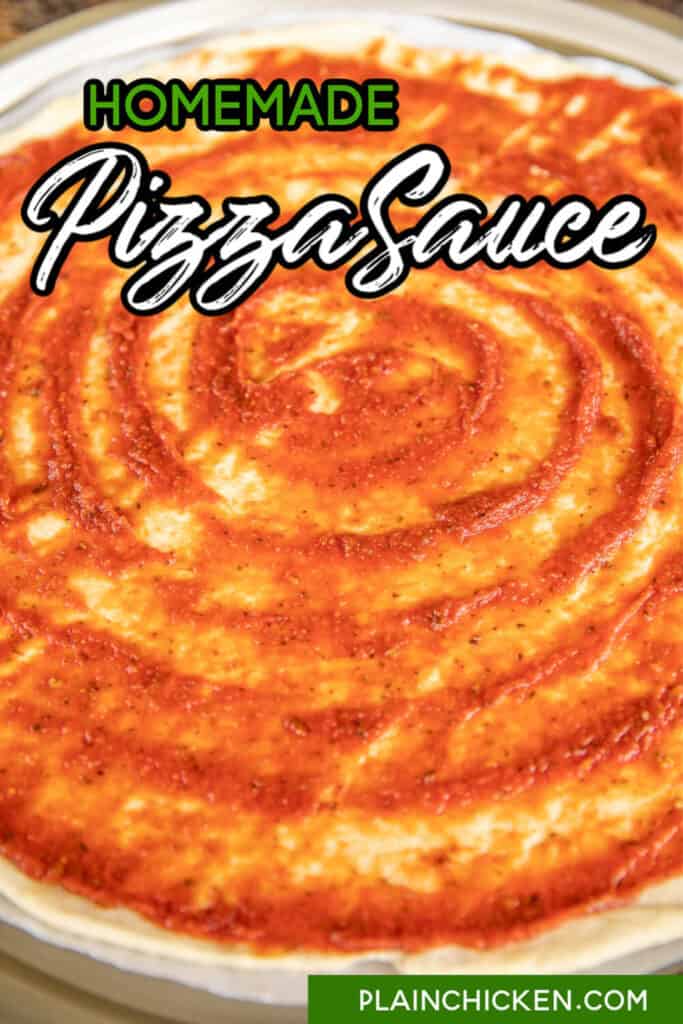 sauce on pizza dough