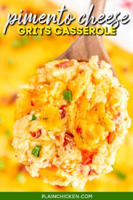 spoonful of pimento cheese grits