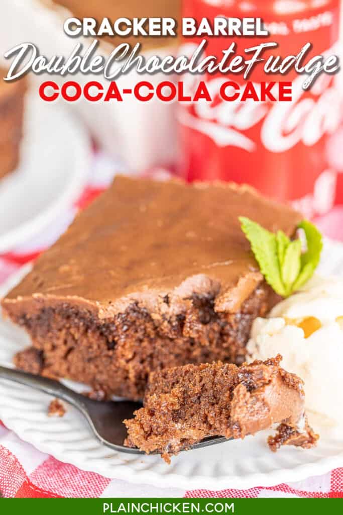 slice of chocolate coca-cola cake