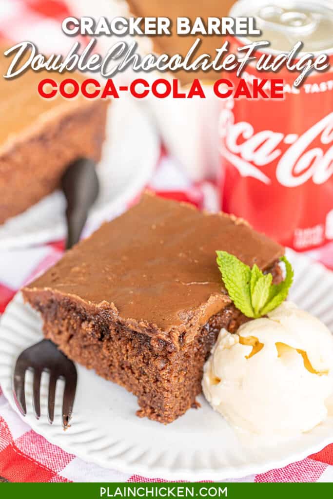 slice of chocolate coca-cola cake