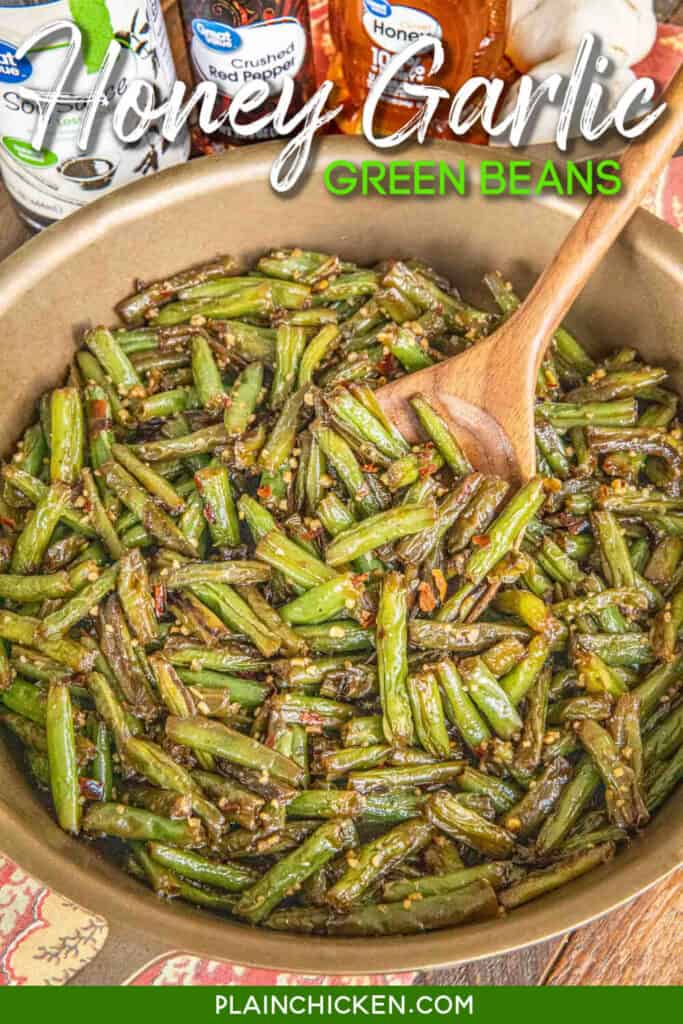 skillet of green beans