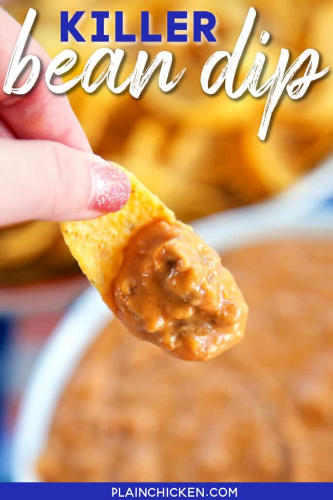 chip with bean dip
