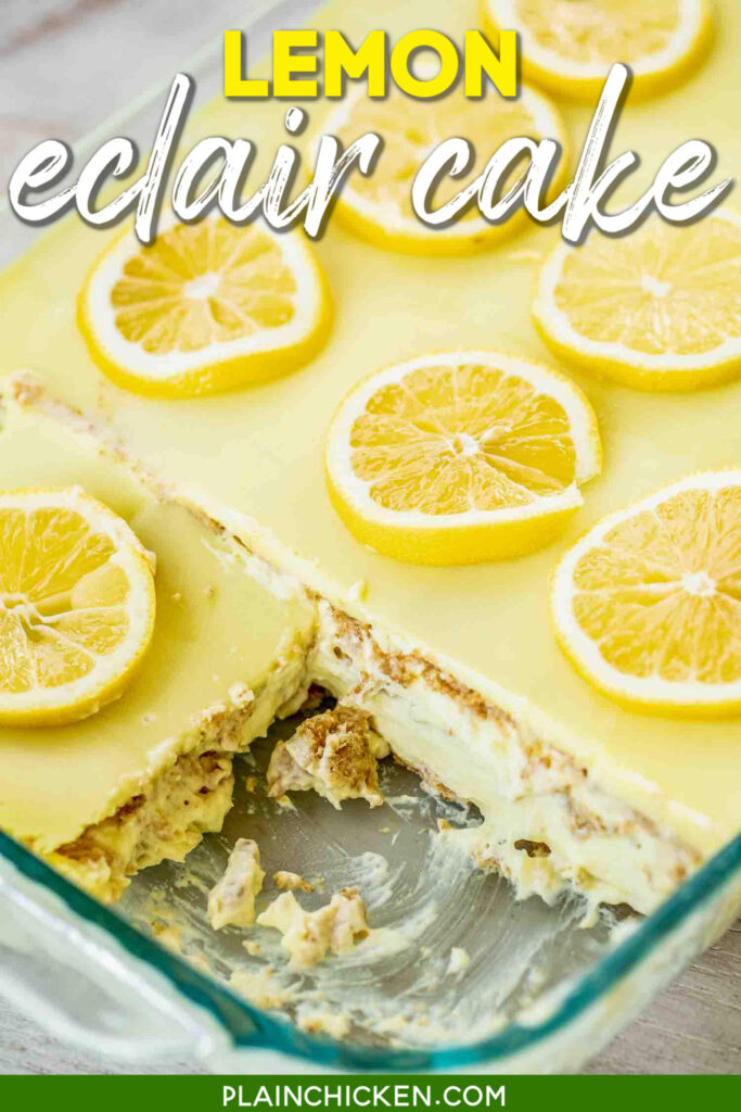 pan of lemon eclair cake