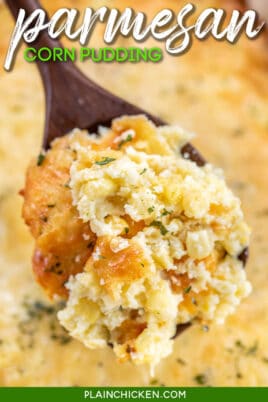 spoonful of corn pudding