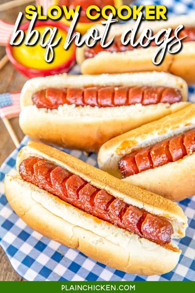 platter of hot dogs