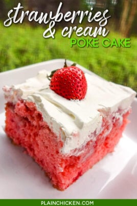 slice of strawberry cake