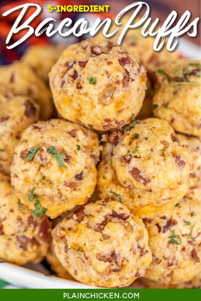 plate of bacon biscuit bites
